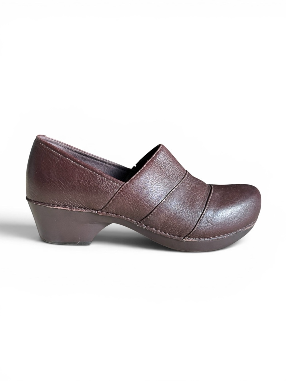 Dansko Brown Leather Slip On Comfort Clogs Nurse Shoes EU 40 (US 9.5-10)
